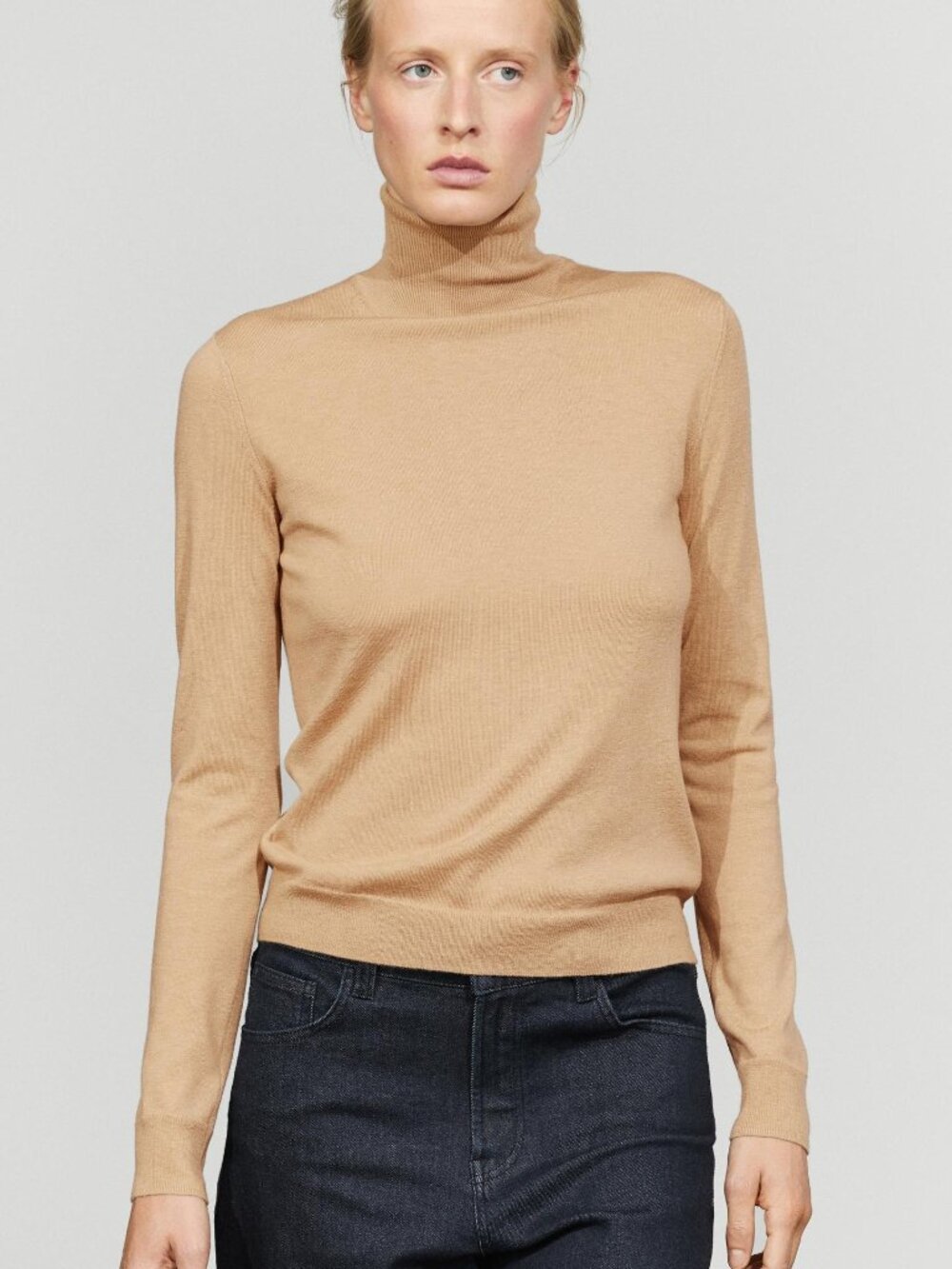 Massimo Dutti Wool Cashmere Turtleneck Knit Sweater Size S